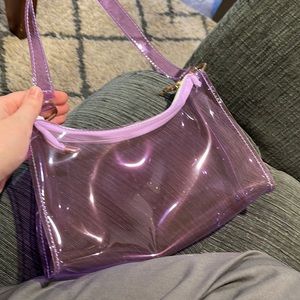 Purple see through bag